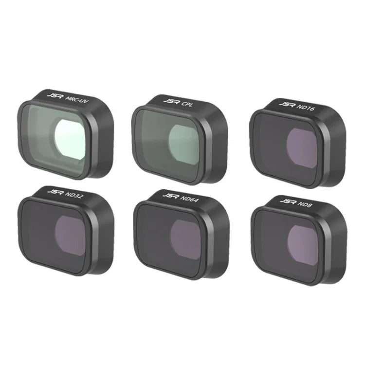 فلاتر JUNESTAR لطائرة DJI Mini 3 Pro، الموديل: MCUV JSR-1663-01، CPL JSR-1663-02، ND8 JSR-1663-03، ND16 JSR-1663-04، ND32 JSR-1663-05، ND64 JSR-1663-06، ND256 JSR-1663-07، ND1000 JSR-1663-08، ND8PL JSR-1663-09، ND16PL JSR-1663-10، ND32PL JSR-1663-11