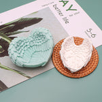Heart Shaped Angel Wings Silicone Mold Baking Ice Cream Candle Aromatherapy Mold, L, S