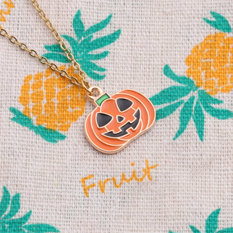 2 Sets Halloween Ghost Pumpkin Pendant Necklace Ears Personality Jewelry, Pumpkin