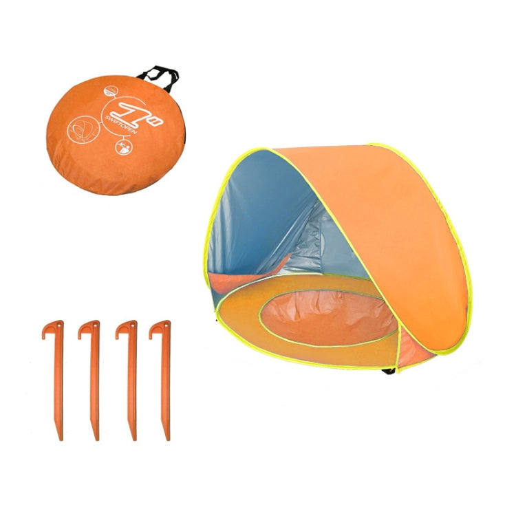 خيمة شاطئية للأطفال مع مسبح مظلة شمسية محمولة قابلة للطي، برتقالي، وردي، وردي مخطط، رمادي قرش، أصفر قرش، أزرق حوت، وردي حوت
