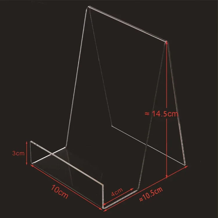2 قطع حوامل عرض أكريليك شفافة لحامل كتب وإطار صور، 100 × 115 × 145 مم
