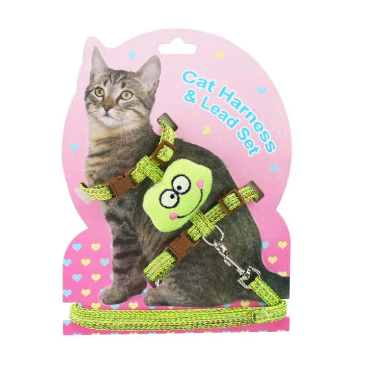 Comfortable Adjustable Anti-Escape Cat Leash, S, L