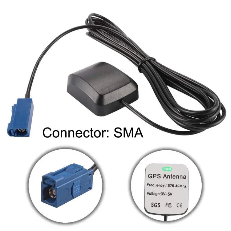 2 قطع مضخم هوائي GPS للأقمار الصناعية DVD ملاحة السيارة، واجهة FAKRA-C، قاعدة بلاستيكية