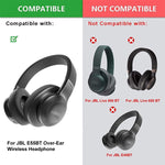 2 قطع غطاء إسفنجي لسماعة الرأس لـ JBL E55BT، اللون: بدون يمين ويسار، أسود، أزرق، رمادي، أحمر، أخضر، رمادي، بدون يمين ويسار، مخمل سميك، شبكة كرة القدم سميكة