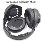 2 قطع وسادات أذن لسماعة Sennheiser HDR RS165 RS175 RS185 RS195، النمط: وسادة أذن جلد الضفدع، وسادة أذن قماش مخمل، وسادة أذن جلد البروتين، وسادة أذن جلد الحمل، وسادة أذن شبكة كرة القدم