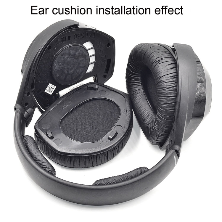 2 قطع وسادات أذن لسماعة Sennheiser HDR RS165 RS175 RS185 RS195، النمط: وسادة أذن جلد الضفدع، وسادة أذن قماش مخمل، وسادة أذن جلد البروتين، وسادة أذن جلد الحمل، وسادة أذن شبكة كرة القدم