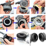 2 قطع غطاء إسفنجي لسماعة الرأس لـ JBL Everest-310، النمط: وسادات أذن، شريط رأس