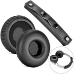 2 قطع غطاء إسفنجي لسماعة الرأس لـ JBL Everest-310، النمط: وسادات أذن، شريط رأس