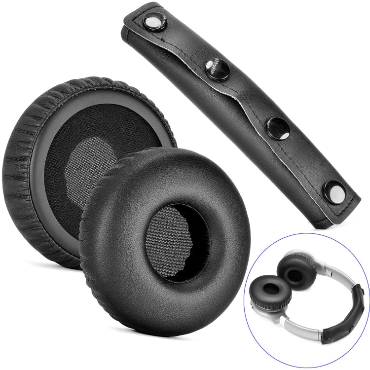 2 قطع غطاء إسفنجي لسماعة الرأس لـ JBL Everest-310، النمط: وسادات أذن، شريط رأس