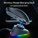 قاعدة شحن لاسلكية لفأرة Logitech G502 / GPW1 / 2، أسود منسوج، أسود ستريم، أبيض منسوج، أبيض ستريم