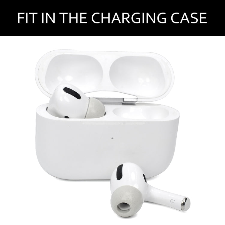 2 قطع أغطية أذن رغوة الذاكرة لسماعات TWS Airpods Pro، الحجم: كبير أسود، متوسط أسود، صغير أسود، كبير رمادي، متوسط رمادي، صغير رمادي