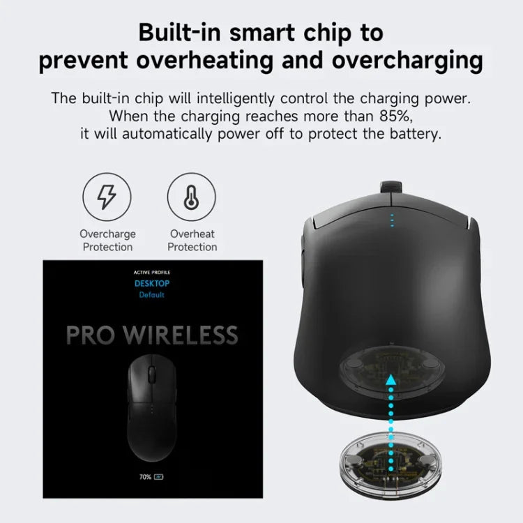 For Logitech G502 / G703 / G403 / G903 / GPW / GPW2 Mouse Wireless Charging Module, Transparent, Flash