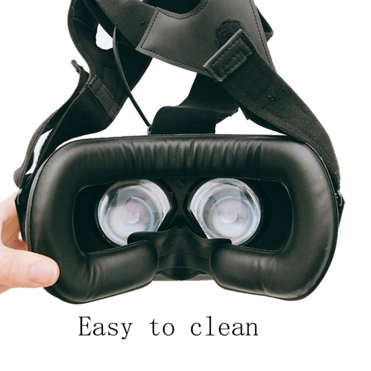 2 قطعة قناع وجه من الجلد الصناعي مع رغوة للعينين لتغطية سماعة HTC VIVE VR، سميك 2 سم، رقيق 1.5 سم