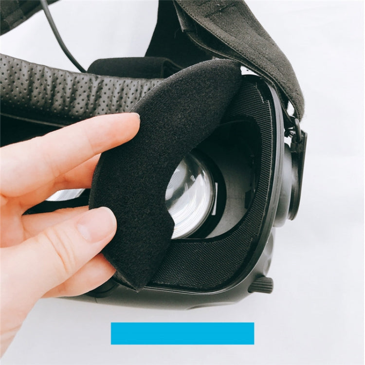 2 قطعة قناع وجه من الجلد الصناعي مع رغوة للعينين لتغطية سماعة HTC VIVE VR، سميك 2 سم، رقيق 1.5 سم