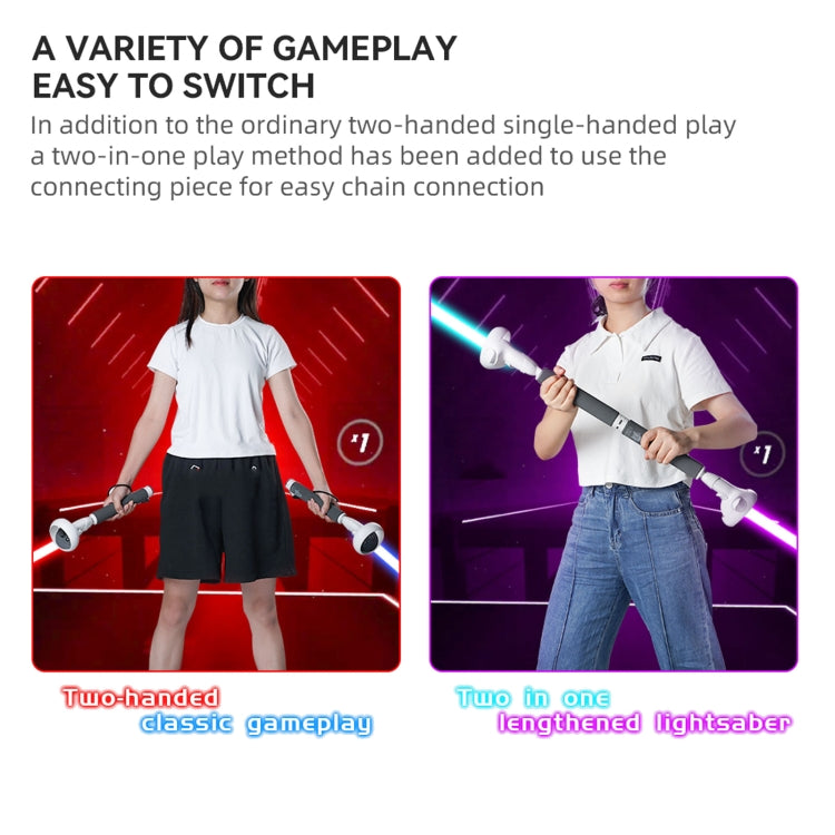 مقابض طويلة لأجهزة تحكم VR للعب ألعاب Beat Saber لـ Meta Quest 2، لـ Oculus Quest 2