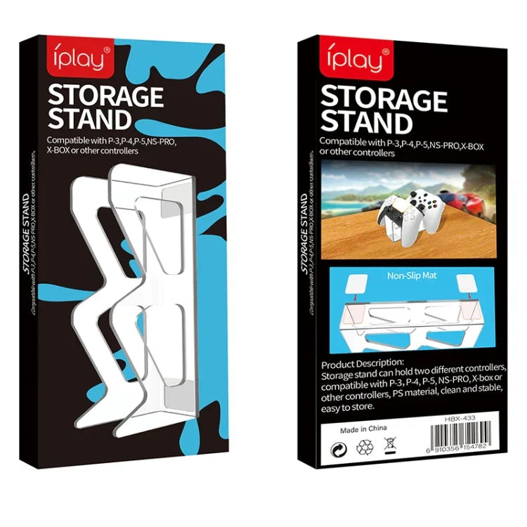 حامل عرض شفاف لسطح المكتب لجهاز التحكم iPlay HBX-433 لأجهزة PS4 / PS5 / PS3 / Xbox / Switch، HBX-433