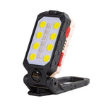 مصباح عمل COB مع شحن USB، مصباح طوارئ مع خطاف، المواصفات: W598A 8 ثقوب، W598B صغير، W599A 10 ثقوب، W599B كبير