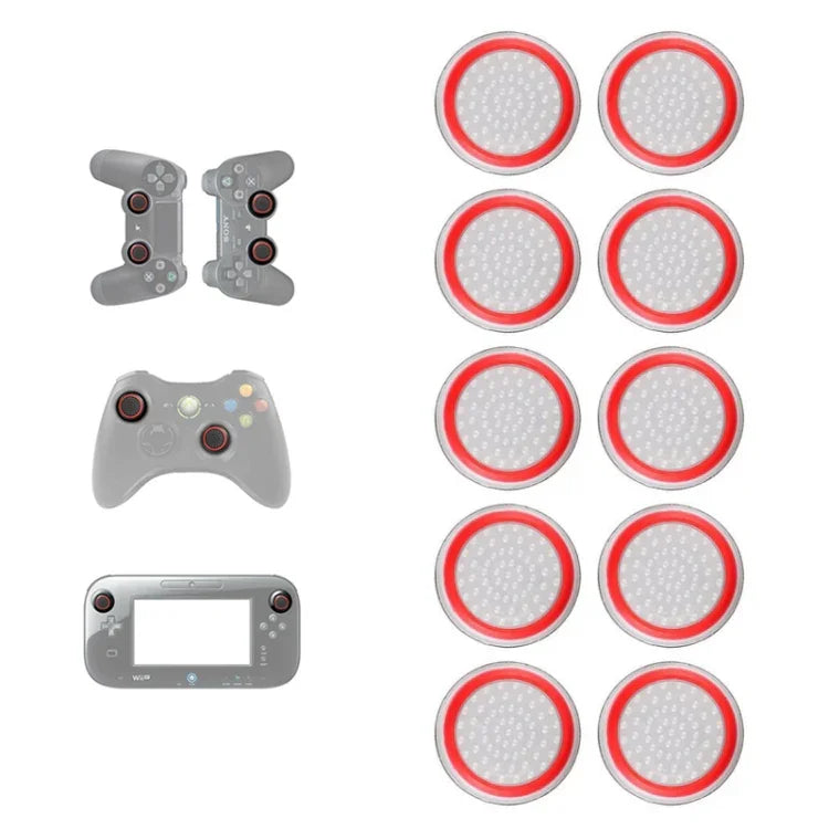 10 أغطية أزرار سيليكون مضيئة لعصا التحكم لأجهزة PS5/PS4/PS3/ONE/360/PRO/series X/S