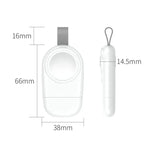 شاحن لاسلكي محمول USB بمغناطيس شفط لساعة آبل 1/2/3/4/5/6/7/SE، أبيض