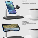 شاحن لاسلكي مغناطيسي 3 في 1 لهواتف iPhone12/13/14/15/16 وiWatch وAirPods، 3 في 1 أبيض، 3 في 1 أسود