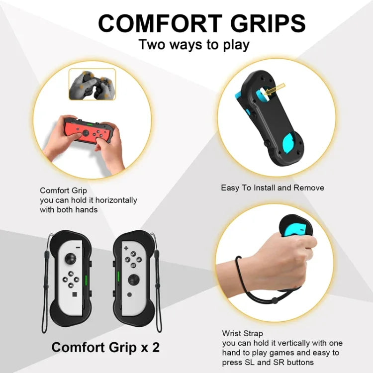 مجموعة ملحقات حركة استشعارية 12 في 1 لـ Nintendo Switch من JYS JYS-NS241، JYS 12 في 1