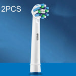 2 قطع رؤوس فرشاة بديلة لفرشاة أسنان كهربائية Oral-B، تنظيف يومي، تنظيف دقيق، تنظيف متعدد الزوايا، بياض محترف، تنظيف فلوريد الأسنان