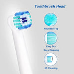 2 قطع رؤوس فرشاة بديلة لفرشاة أسنان كهربائية Oral-B، تنظيف يومي، تنظيف دقيق، تنظيف متعدد الزوايا، بياض محترف، تنظيف فلوريد الأسنان