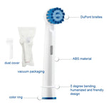 2 قطع رؤوس فرشاة بديلة لفرشاة أسنان كهربائية Oral-B، تنظيف يومي، تنظيف دقيق، تنظيف متعدد الزوايا، بياض محترف، تنظيف فلوريد الأسنان