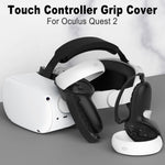 غطاء حماية سيليكون نصف تغطية مضاد للصدمات لوحدة تحكم VR لجهاز Oculus Quest 2