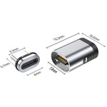 TZ28 محول مغناطيسي Type-C / USB-C لشحن سريع PD 100W 24Pin ونقل البيانات والفيديو