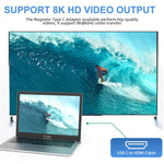 TZ30 محول مغناطيسي زاوية Type-C / USB-C لشحن سريع PD100W 24Pin لجهاز MacBook ودفتر الملاحظات