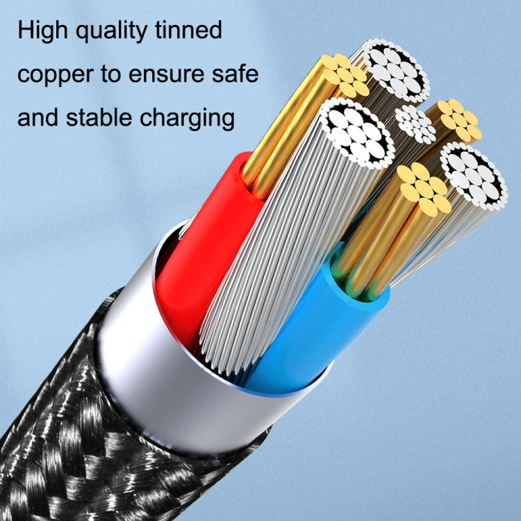 كابل بيانات شحن سريع مغناطيسي دوار CC57، الطراز: 1m + Type-C / USB-C + أحمر، 1m + Type-C / USB-C + أسود، 2m + Type-C / USB-C + أحمر، 2m + Type-C / USB-C + أسود