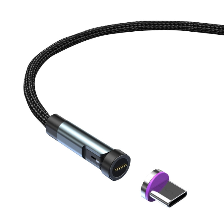 كابل بيانات شحن سريع مغناطيسي دوار CC57، الطراز: 1m + Type-C / USB-C + أحمر، 1m + Type-C / USB-C + أسود، 2m + Type-C / USB-C + أحمر، 2m + Type-C / USB-C + أسود
