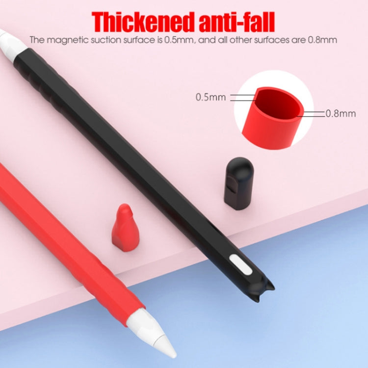 حقيبة قلم سيليكون لمس كرتونية 2 قطع لـ Apple Pencil 2