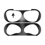 غطاء داخلي لسماعة الرأس مع ملصق واقي من الغبار لفيلم الحماية لسماعات Airpods 3، قطعتان، ألوان: أسود، ذهبي، فضي، ذهبي وردي، أحمر، أخضر، أزرق، بنفسجي