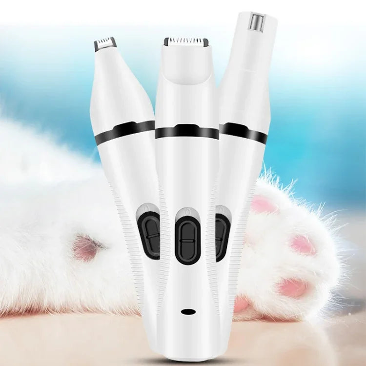 ماكينة حلاقة كهربائية USB للحيوانات الأليفة لتقليم شعر الكلاب وتلميع الأظافر، ملمع أظافر