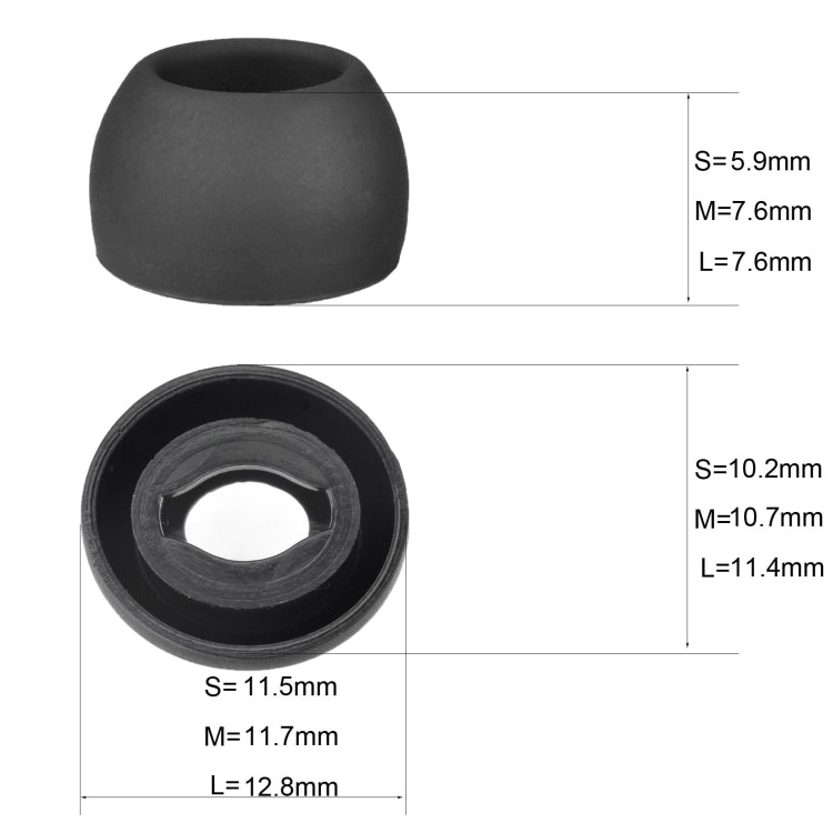 6 قطع سدادات أذن سيليكون لسماعات TWS Samsung Galaxy Buds Pro، أحجام كبيرة، متوسطة، صغيرة، ألوان: أسود، رمادي، بنفسجي