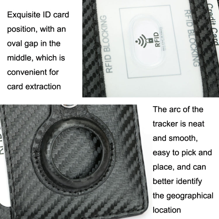 حامل بطاقات جلدي مضاد للسرقة ومضاد للفقد TQ-319 لتعقب جهاز AirTag الجيل الثاني / AirTag الجيل الأول، ألياف كربون (أسود)، ألياف كربون (رمادي)، ألياف كربون (أزرق)، ألياف كربون (بني)، نمط مسطح (أسود)، نمط مسطح (أحمر)، نمط مسطح (رمادي)