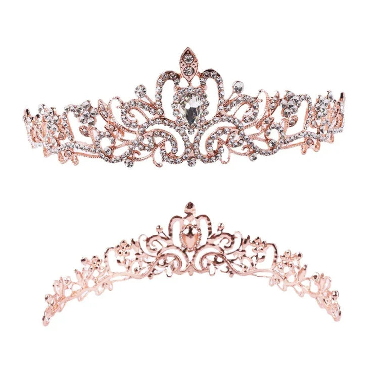 G2888 Crystal Diamond Wedding Party Braided Hair Crown Show Headband, Silver White, Silver, Gold, Rose Gold, AB Colorful, White+Pink, Pink, Blue, No Comb Rose Gold, No Comb Gold, Colorful Opal, Colorful, Purple Red Diamond, Light Purple, Light Green   ...