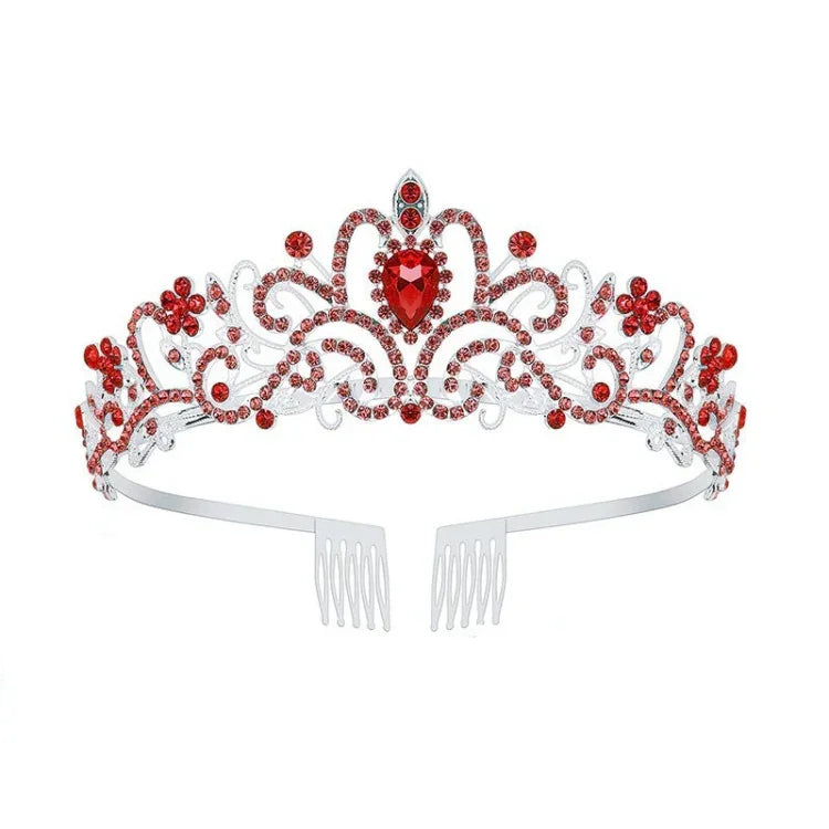 G2888 Crystal Diamond Wedding Party Braided Hair Crown Show Headband, Silver White, Silver, Gold, Rose Gold, AB Colorful, White+Pink, Pink, Blue, No Comb Rose Gold, No Comb Gold, Colorful Opal, Colorful, Purple Red Diamond, Light Purple, Light Green   ...