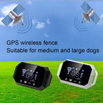 سياج إلكتروني ذكي مدرب كلاب لاسلكي مع GPS لإيقاف النباح، أبيض، أسود