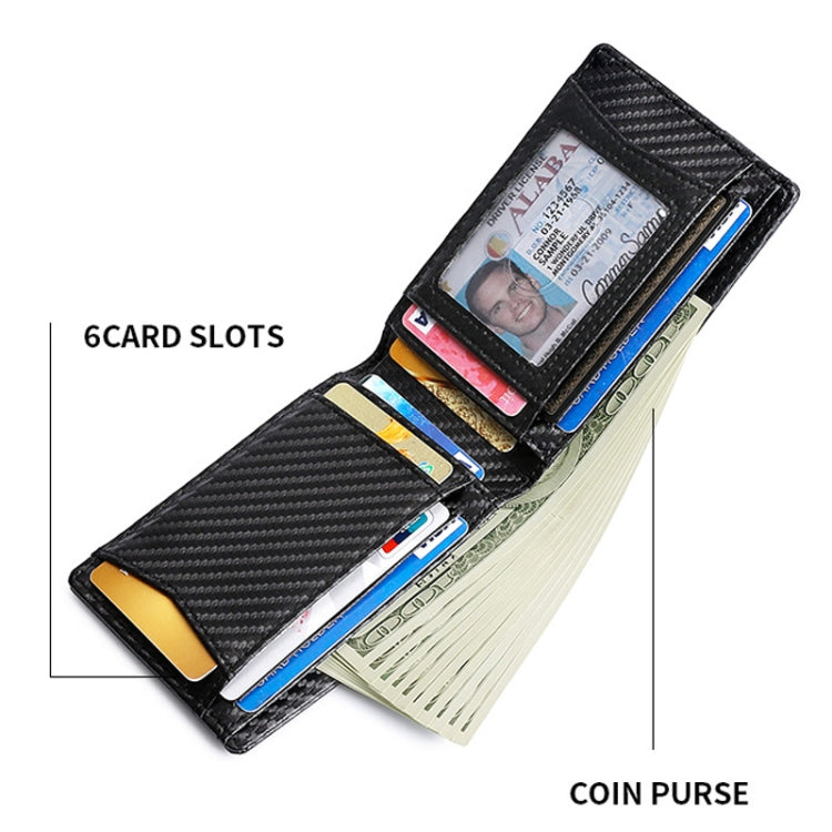 محفظة جلدية لحامل بطاقة تعقب RFID للرجال لـ AirTag الجيل الثاني / AirTag الجيل الأول، ألياف الكربون، نسج عادي