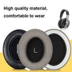 غطاء رغوي قابل للتنفس لسماعات الرأس مع إبزيم لسماعات Sennheiser Momentum 3، المواصفات: جلد بروتين أسود، جلد حمل أسود، جلد بروتين ذهبي، جلد حمل ذهبي