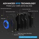 حامل بطاقة تعقب RFID معدني نحيف للغاية للرجال لـ AirTag الجيل الثاني / AirTag الجيل الأول، أسود، أزرق، أحمر