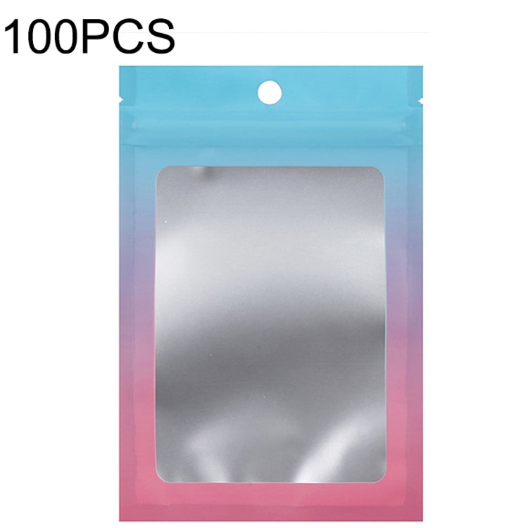 100 كيس تغليف بسحاب من رقائق الألمنيوم لتغليف مجوهرات وكابلات بيانات، الحجم: 7.5x10 سم (وردي متدرج إلى بنفسجي)، 7.5x10 سم (أزرق متدرج إلى وردي)، 7.5x10 سم (تدرج أزرق)، 7.5x10 سم (تدرج أصفر)، 8.5x13 سم (وردي متدرج إلى بنفسجي)