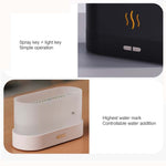 7 Color Flame Aromatherapy Machine Home Office Desk Air Humidifier, 7 Color (White), 7 Color(Black)