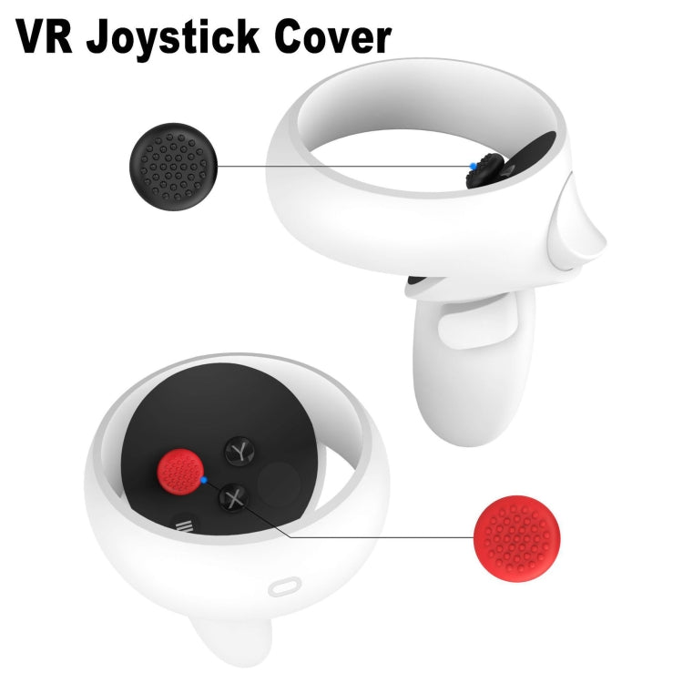 قناع عين سيليكون VR + غطاء حماية العدسة + قبعة عصا التحكم، لجهاز Meta Quest 2، قناع عين + غطاء حماية العدسة + قبعة عصا التحكم (وردي)، قناع عين + غطاء حماية العدسة + قبعة عصا التحكم (أسود)، قناع عين + غطاء حماية العدسة + قبعة عصا التحكم (أبيض)