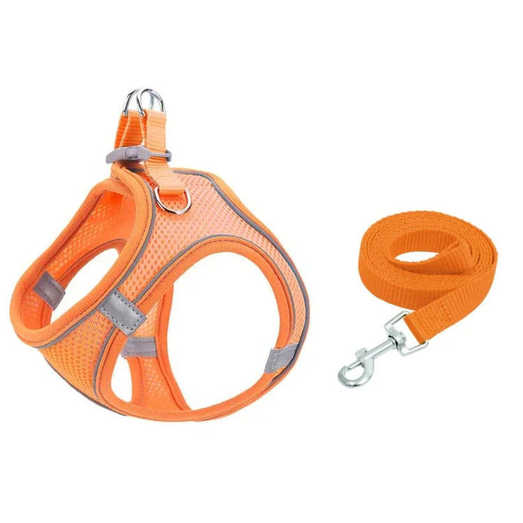 حزام صدر للحيوانات الأليفة TM050 نوع صدرية حبل جذب تنفس عاكس، XXXS، XXS، XS، S، M، L