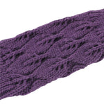 Winter Men and Women Knitted Jacquard Leaves Cycling Warm Fingerless Wool Gloves, Purple, Black, White, Jujube, Shallow Gray, Coffee, Deep Gray