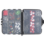 263 قطعة / طقم T0196 إكسسوارات صيد صغيرة على شكل كرة عائمة، معدات صيد صخرية، 263 قطعة / طقم T0196